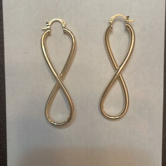 18K GOLD FILLED INFINITY EARRINGS - Picture 1 of 6